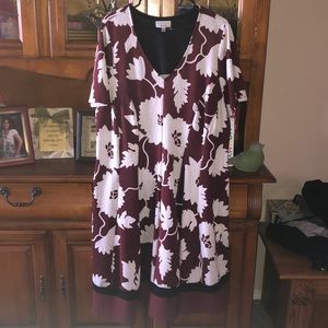 Burgundy Floral Dress